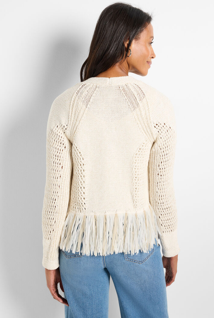 Tape Fringe Cardigan