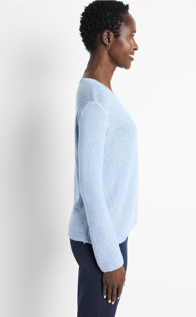 Powder Blue Crimpy Cord Sweater