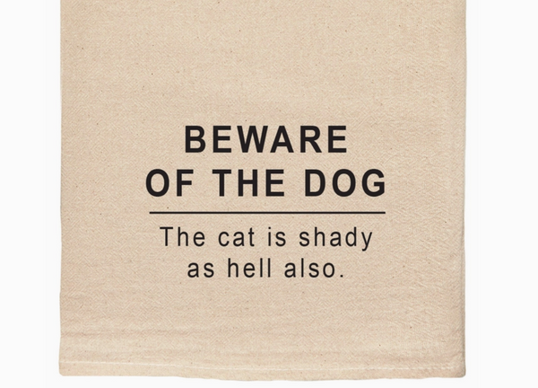 Beware of the Dog Tea Towel