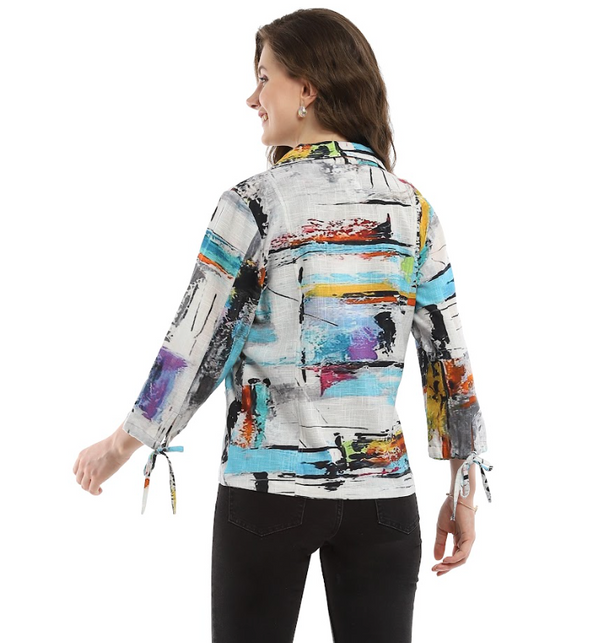 Multi Abstract Zip Jacket