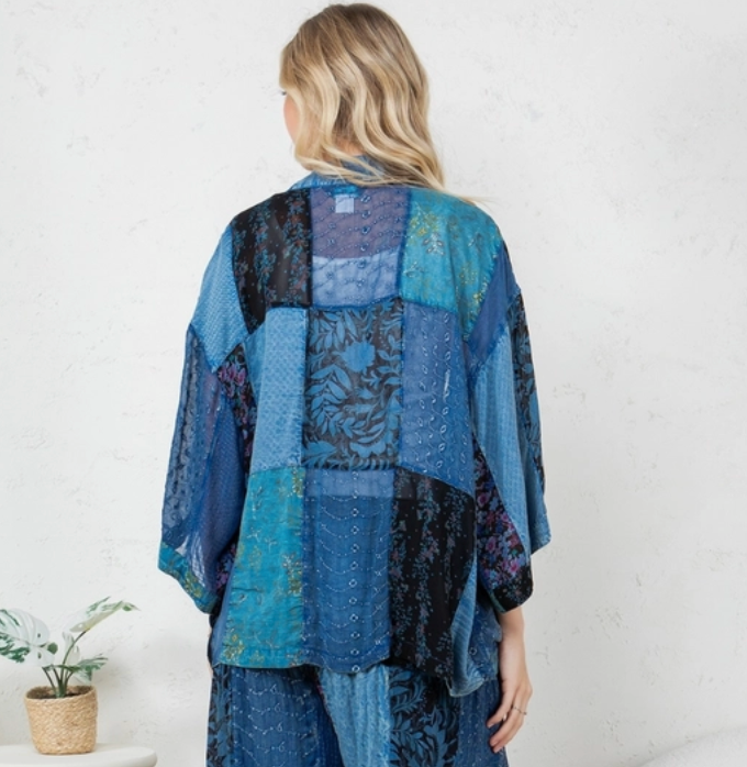 Kimono Indigo Patch Jacket