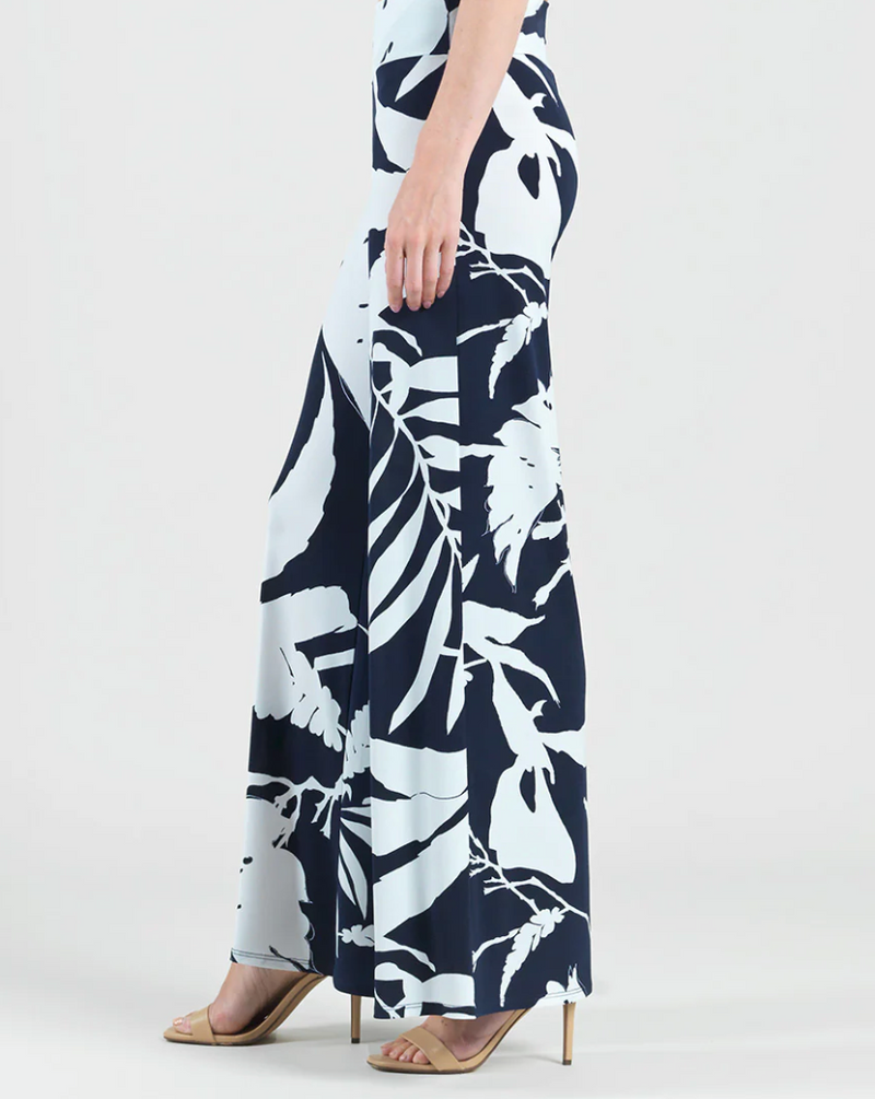 Navy Abstract Branch Palazzo Pant