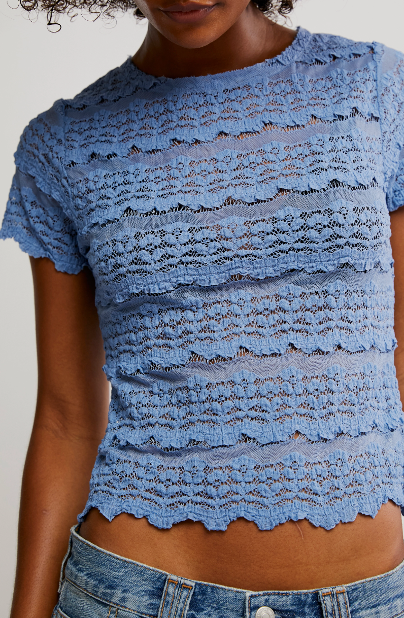 Blue Lace Top