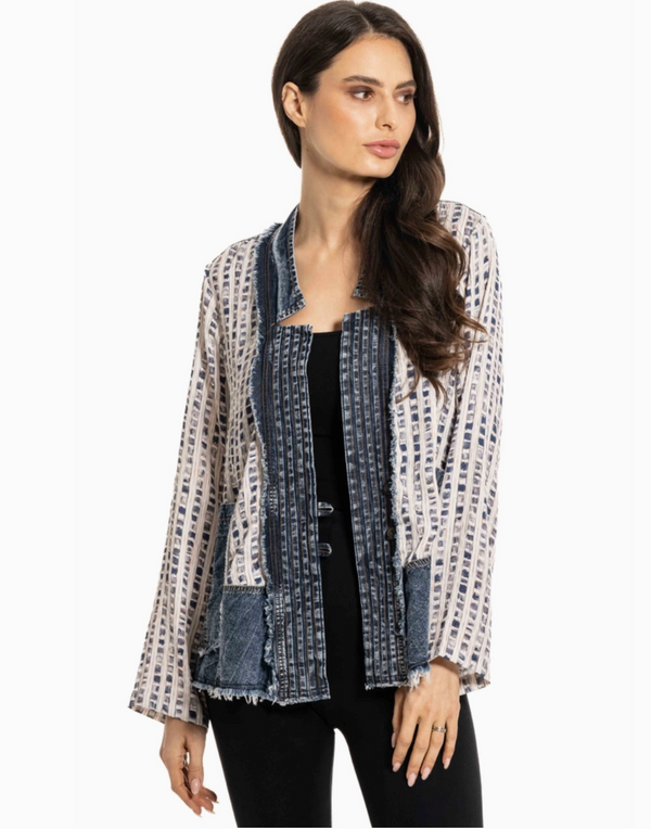 Denim and Chiffon Jacket