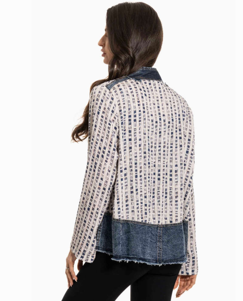 Denim and Chiffon Jacket