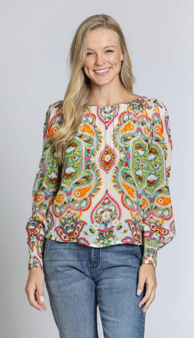 Paisley Mandala Cupro Top