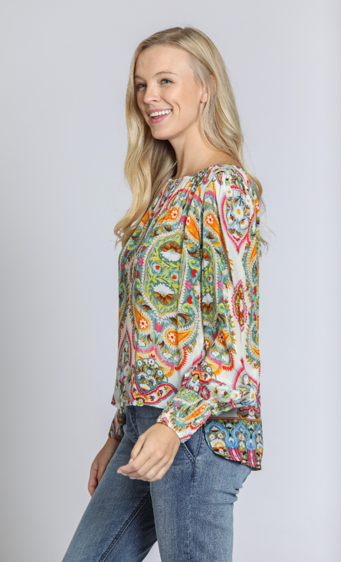 Paisley Mandala Cupro Top