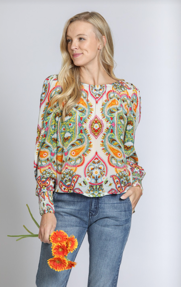 Paisley Mandala Cupro Top