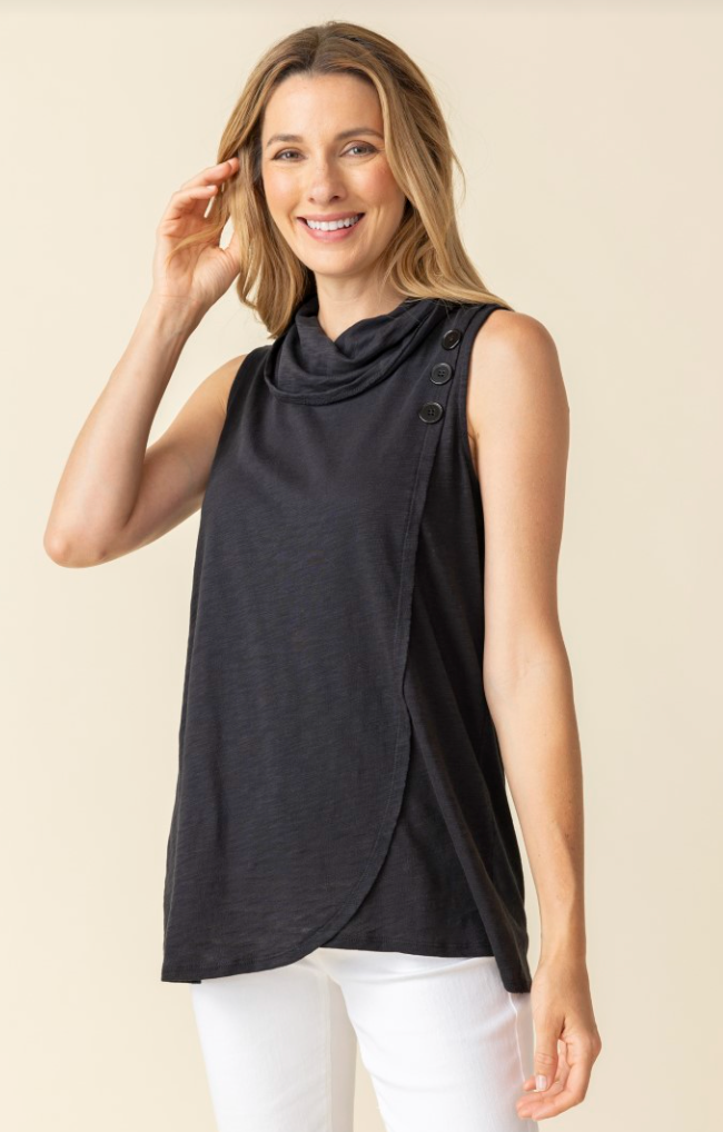 Black Cowl Crossover Tank