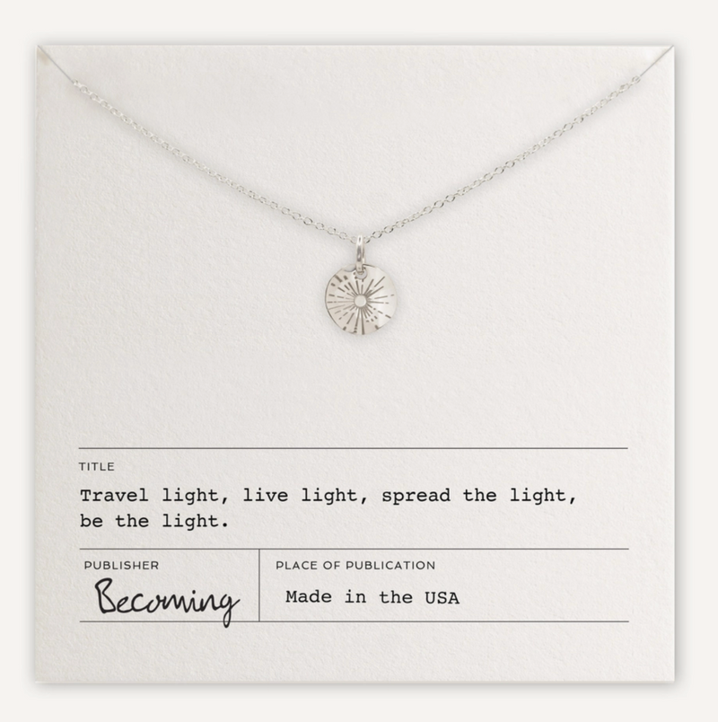 Be the Light Silver Necklace