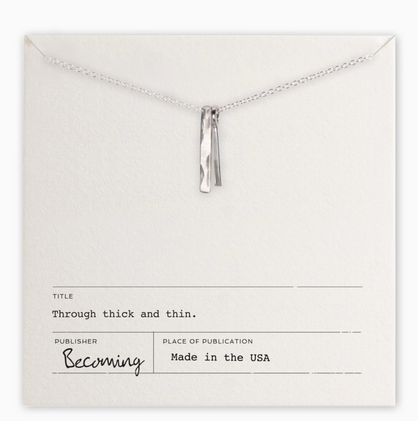 Through Thick & Thin Silver Necklace