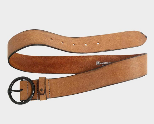 Cognac Vintage Full-Grain Leather Belt