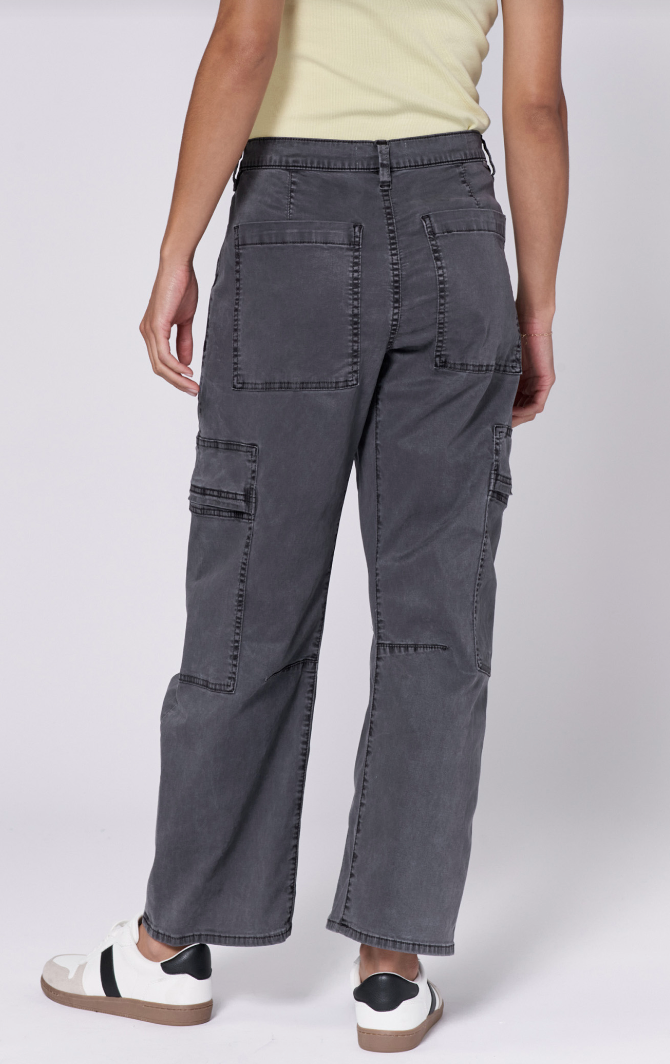 Charcoal Cropped Baggy Pant