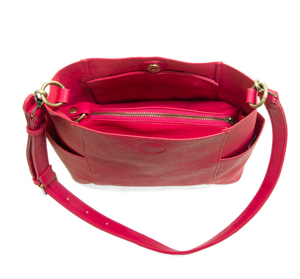 Ruby Pink Pocket Bucket Bag