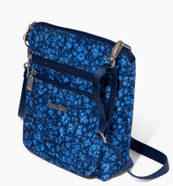 Navy Petal Pocket Bag