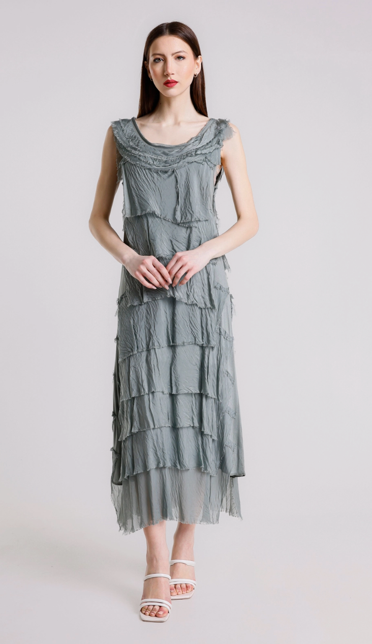 Olive Tier Maxi Dress