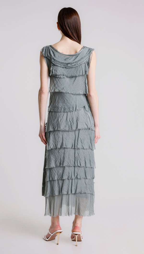 Olive Tier Maxi Dress