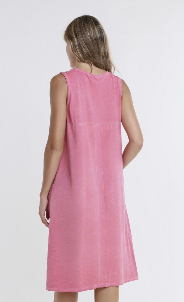 Strawberry Cotton Pocket Tank Dress