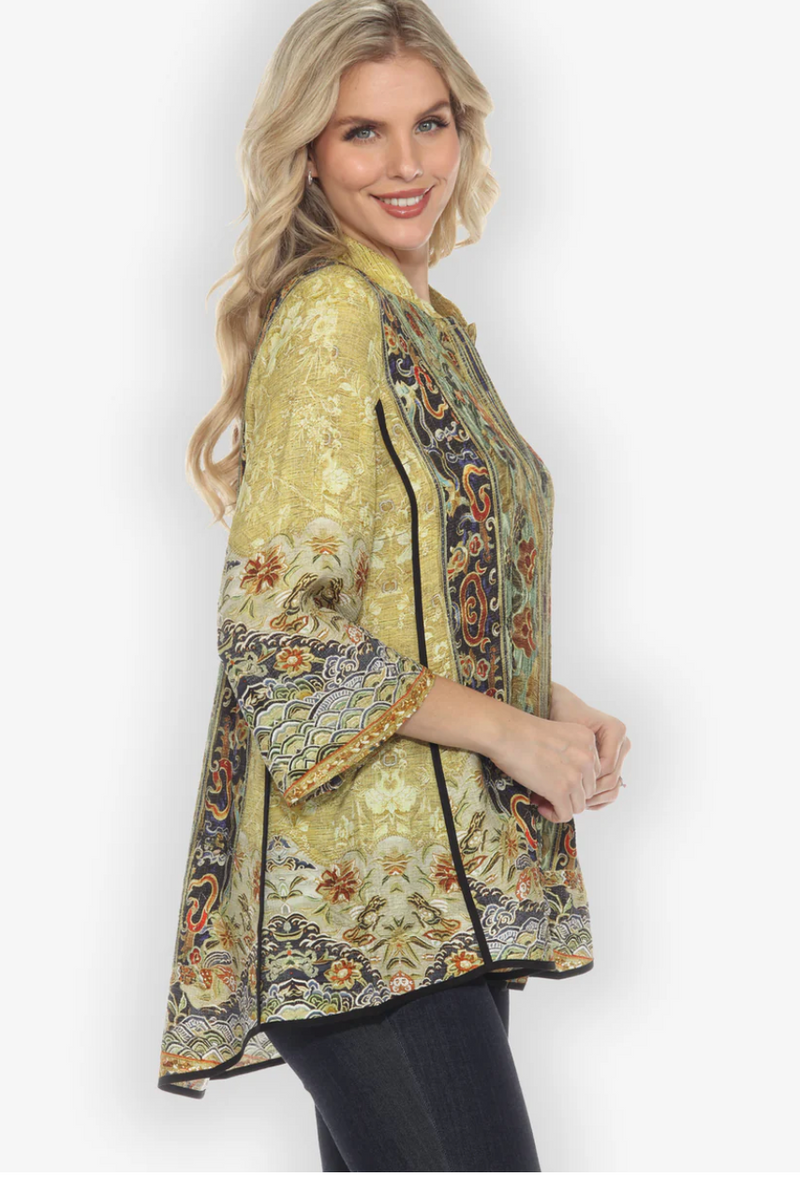Embroidery From Antiquity Shaped Silk Blouse