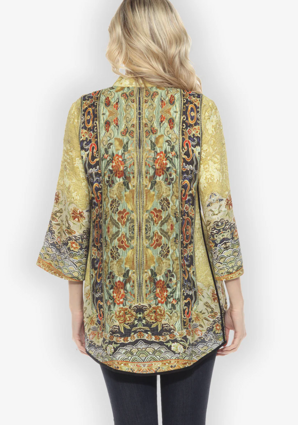 Embroidery From Antiquity Shaped Silk Blouse