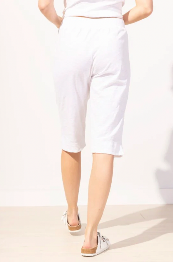 White Pedal Pusher Shorts