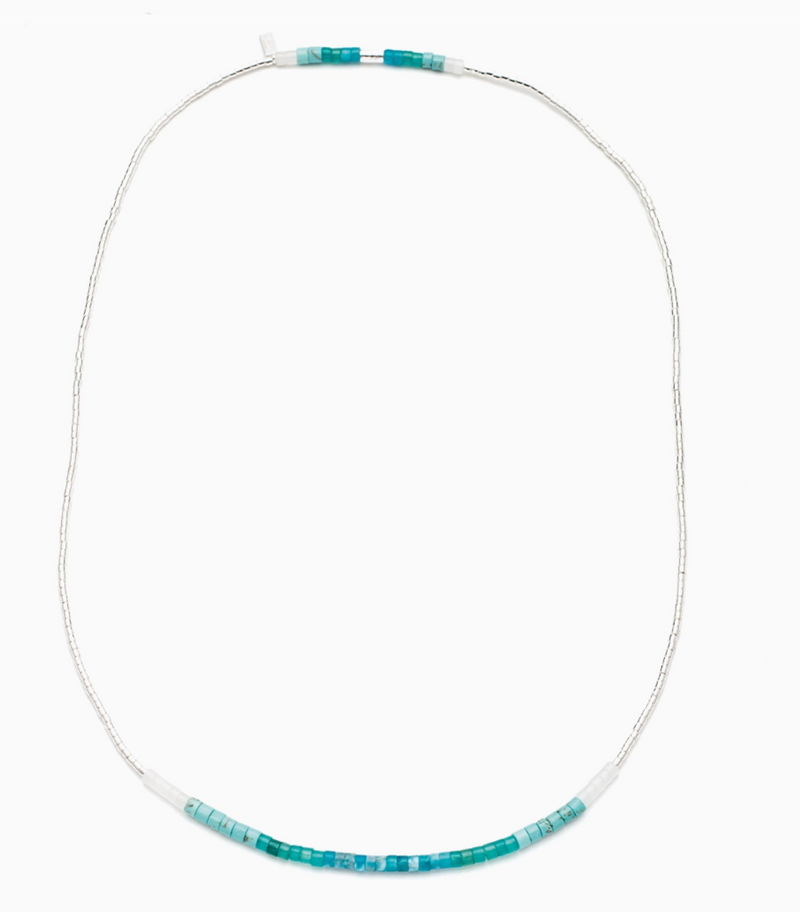 Sky Silver Ombre Stone Wrap Bracelet
