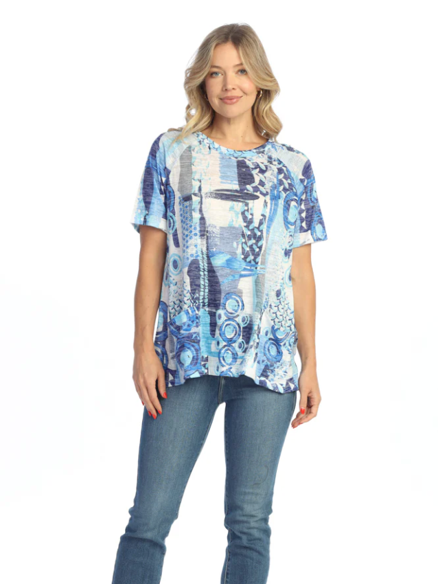Ocean Blue Pocket Top