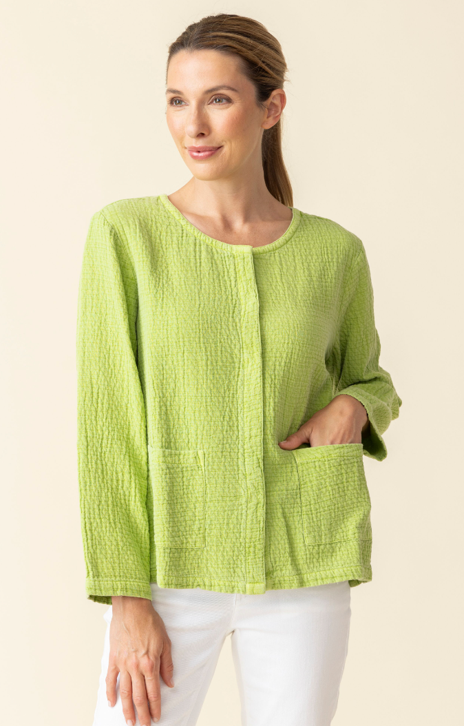 Leaf Jacquard Snappy Jacket