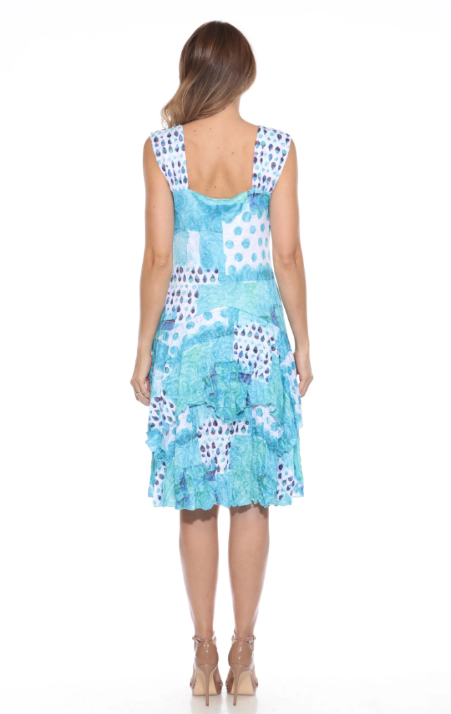 Aqua Rain Bloom Dress