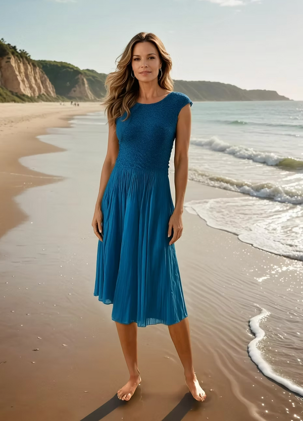 Teal Ombre Statement Dress