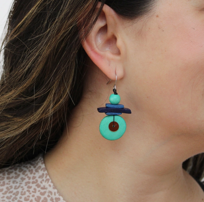 Assuta Teal Drop Earring