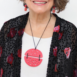 Coral Symmetry Pendant Necklace