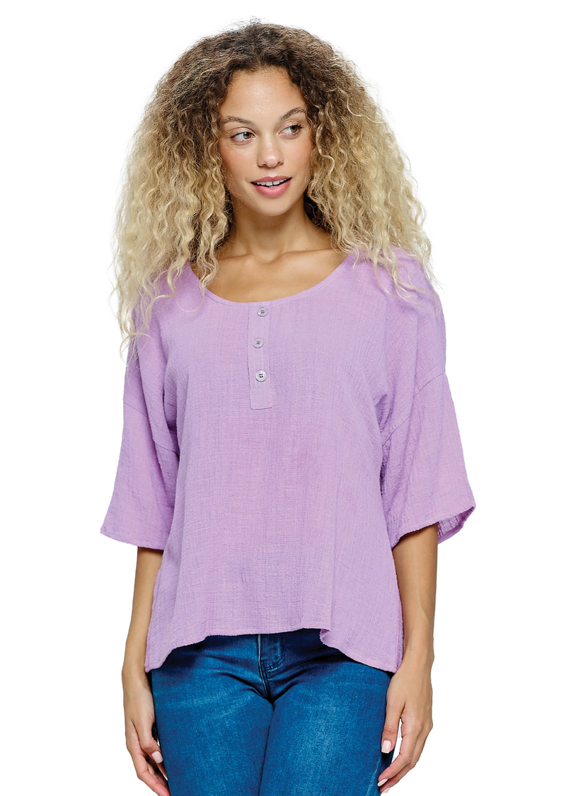 Lavender Crinkle Top