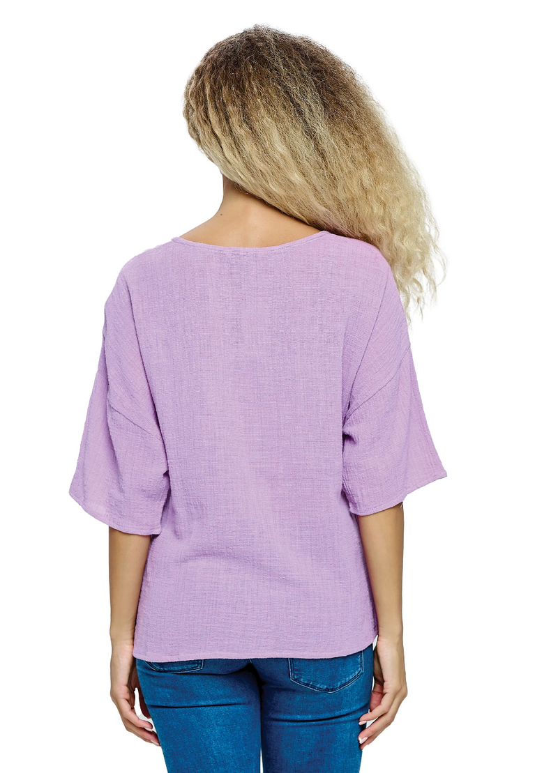 Lavender Crinkle Top