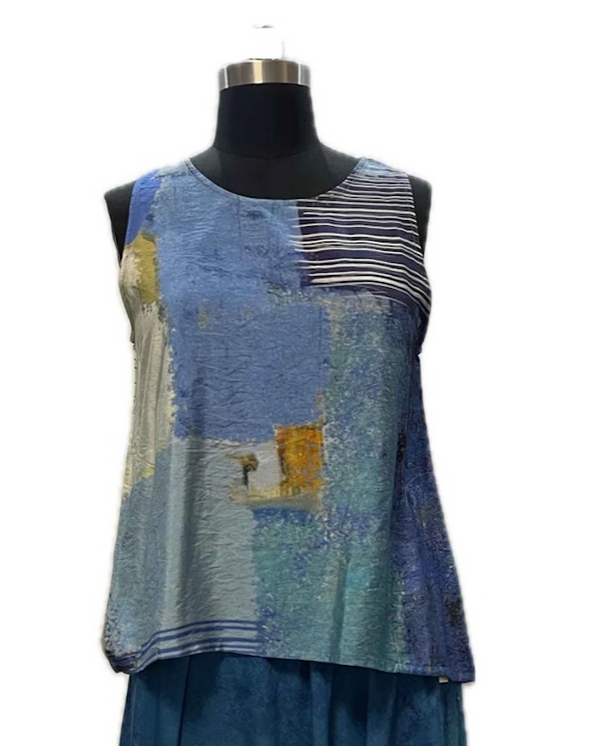 Blue Abstract Art Tank