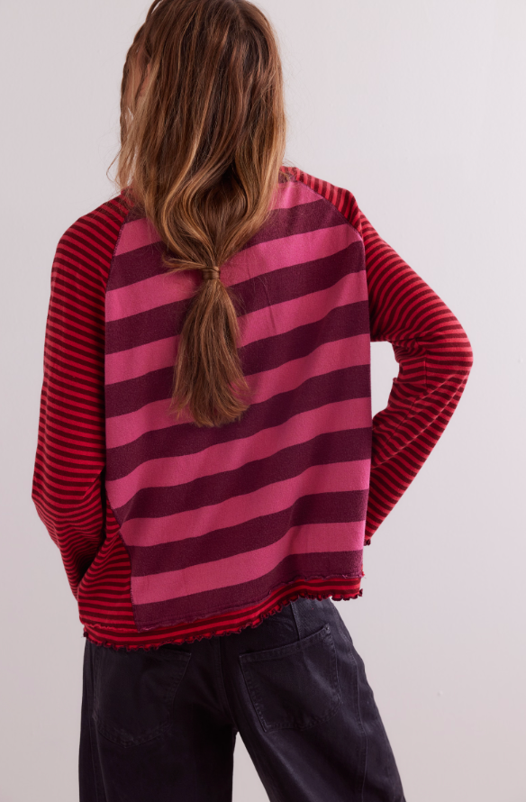 Pink Striped Top