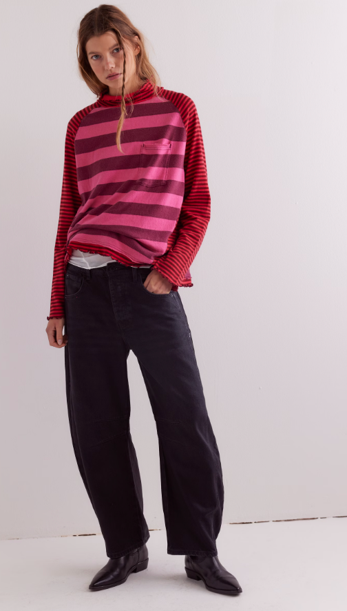 Pink Striped Top