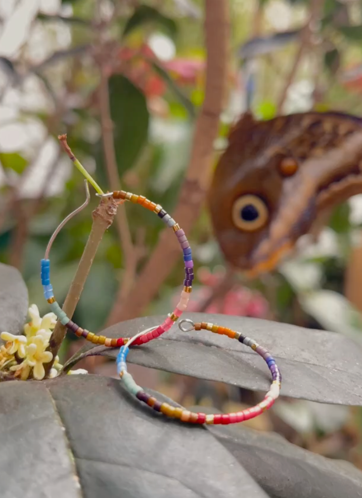 Chromacolor Miyuki Small Silver Hoop