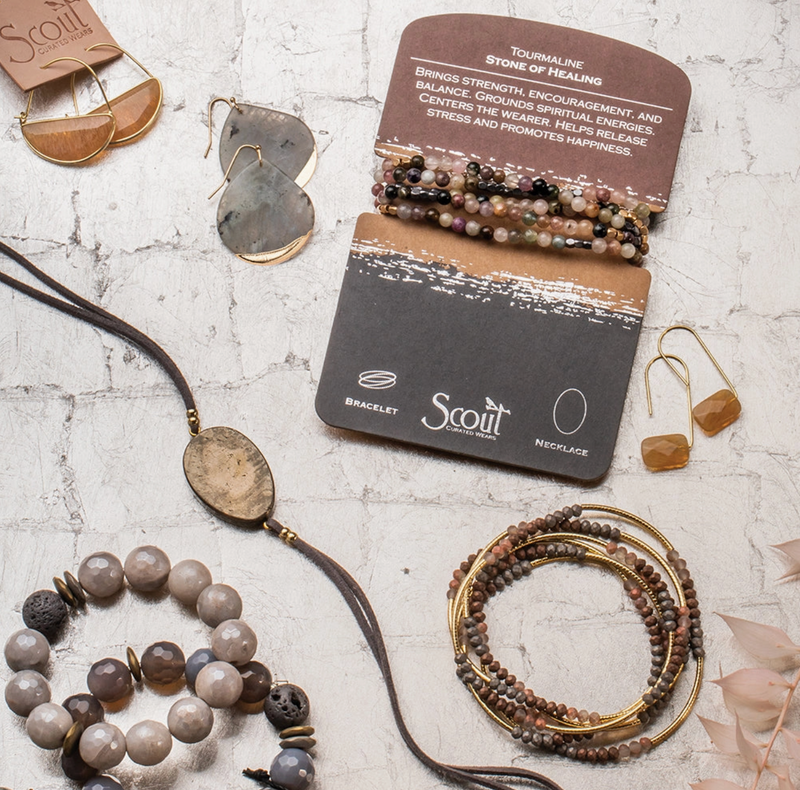 Stone Wrap Bracelet Tourmaline