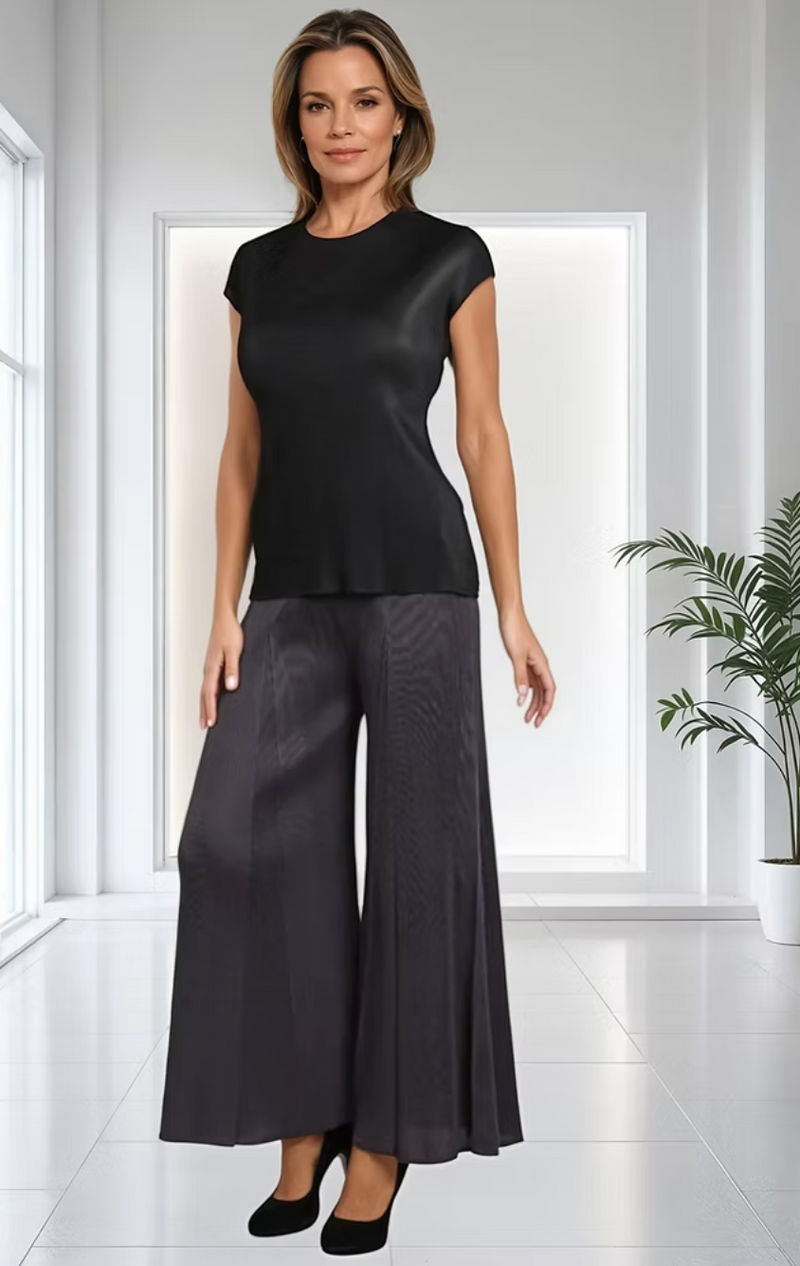 Black Pleated Palazzo Pant