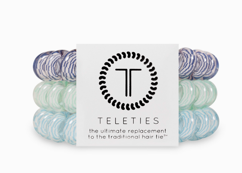 Totally Turquoise Large Hair Tie Set of 3