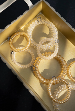 Golden Large Hair Tie Set of 3