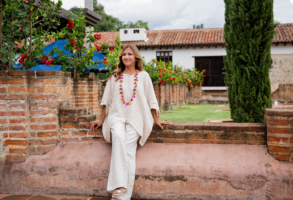 Red & Black Tagua Nut Slice Necklace