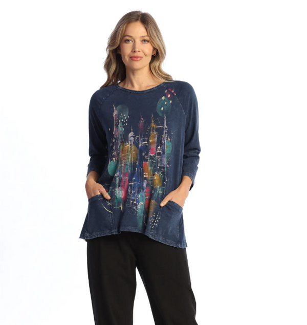 Big Apple Purple Pocket Top