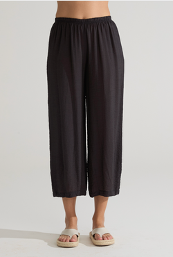 Black Crop Pullon Pant