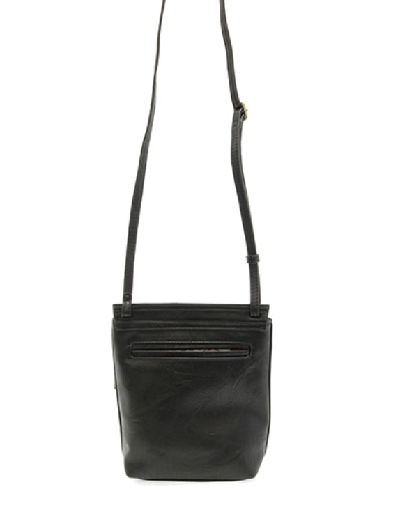 Black Front Flap Crossbody Bag