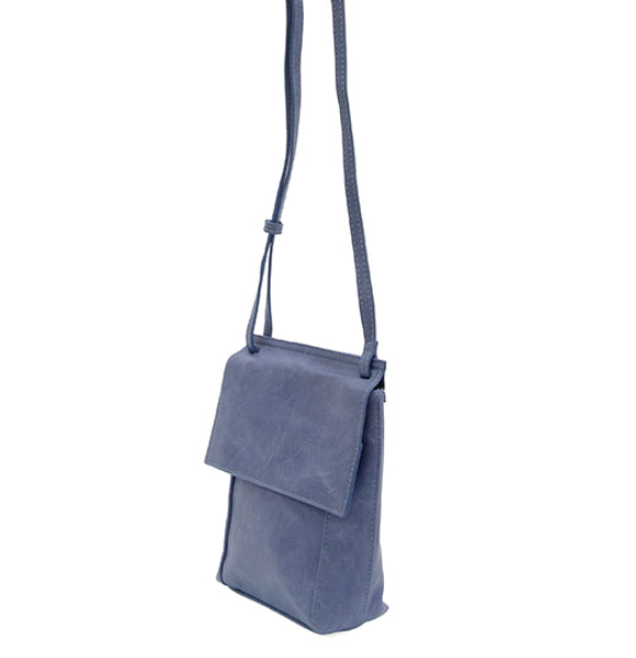 Blue Front Flap Crossbody Bag