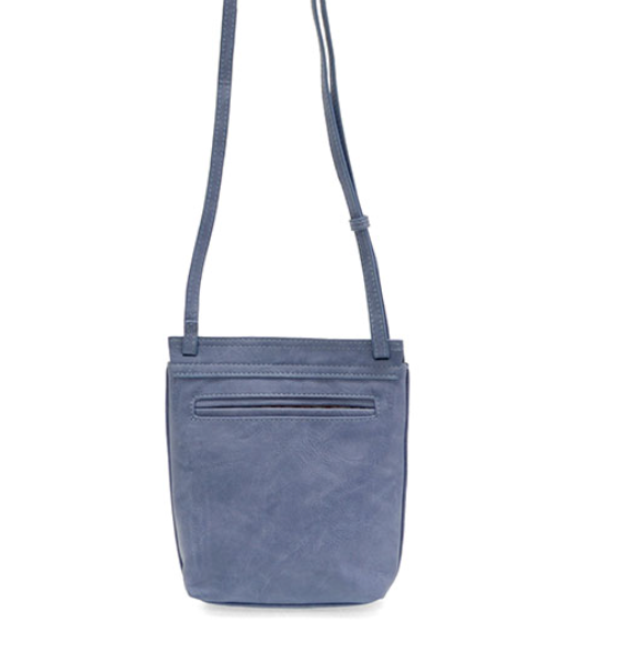 Blue Front Flap Crossbody Bag