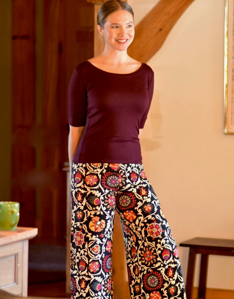 Black Print Palazzo Pant