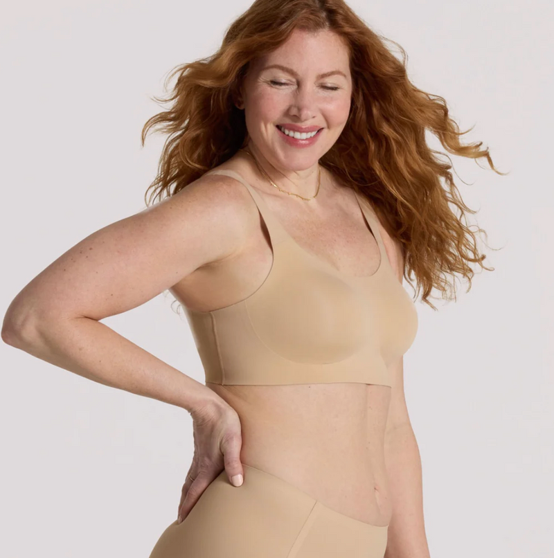 Sand Structured Scoop Bra